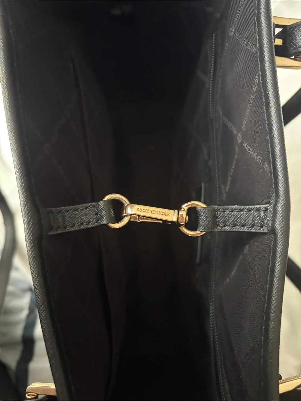 Michael Kors Black Tote with Signature MK Zip Wallet